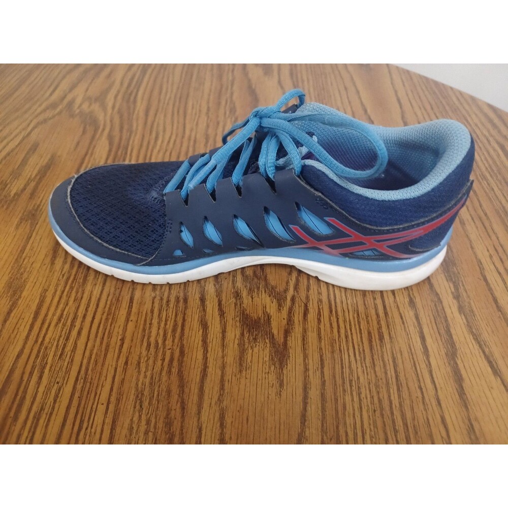 Asics Gel-Fit Tempo Lace Up Athletic Shoe Womens Size 7.5 S563N Blue White Pink - Picture 8 of 11